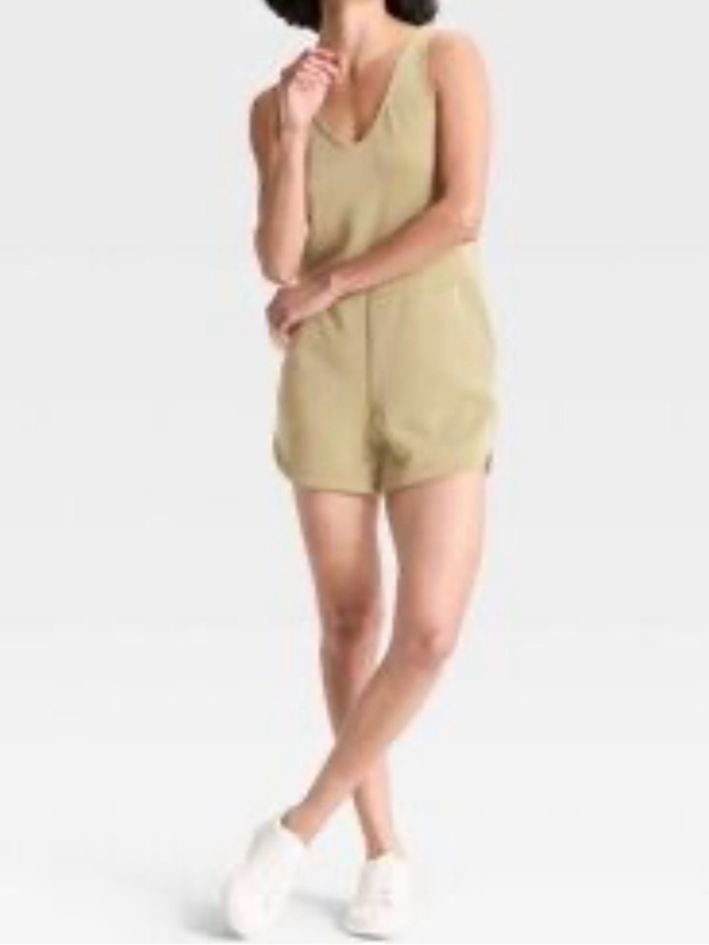 a new day Olive Green Sleeveless V-Neck Romper